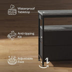 Huuger LED TV Stand for Bedroom, 47 Inch Dresser TV Stand for 43, 55 Inch TV - Image 8