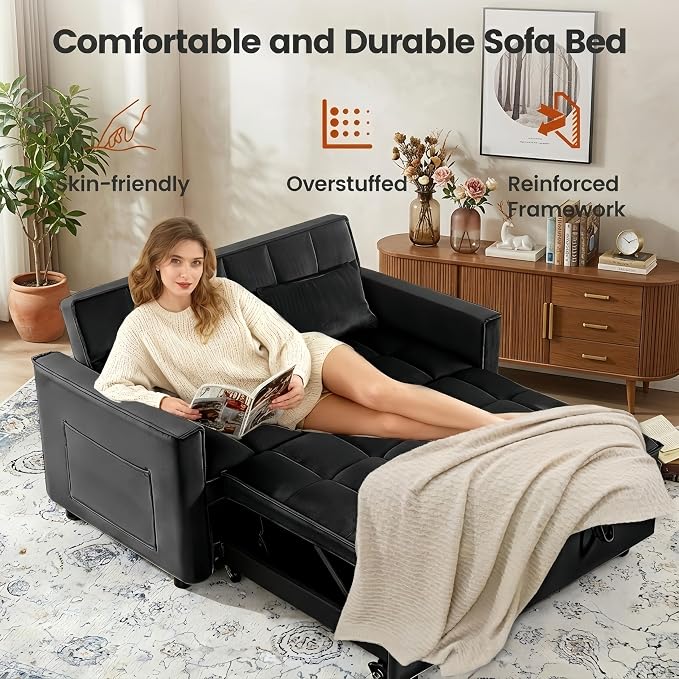 3 in 1 Convertible Sofa Bed, Love Seat Sleeper Bed - Image 6