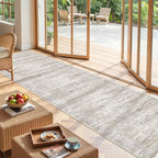 2x12 Runner Rug Non Slip, Washable Hallway Runner Rug, Taupe | Long Neutral Rugs - Image 4