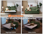 Queen Size Pull Out Sleeper Sofa Bed, 2-in-1 Convertible Corduroy Pull Out - Image 4