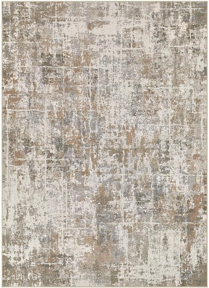 DMOYEST Area Rug Living Room Rugs 6x9 Washable Abstract Carpet | Neutral Modern - Image 9