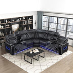 Lexicon 118" Power Reclining Sectional Sofa, Wall Hugger, 2 Recliner Seats - Image 12