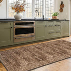 Brown Washable Long Runners for Hallways, Entryway Indoor Rug, Non Slip Rubber - Image 8
