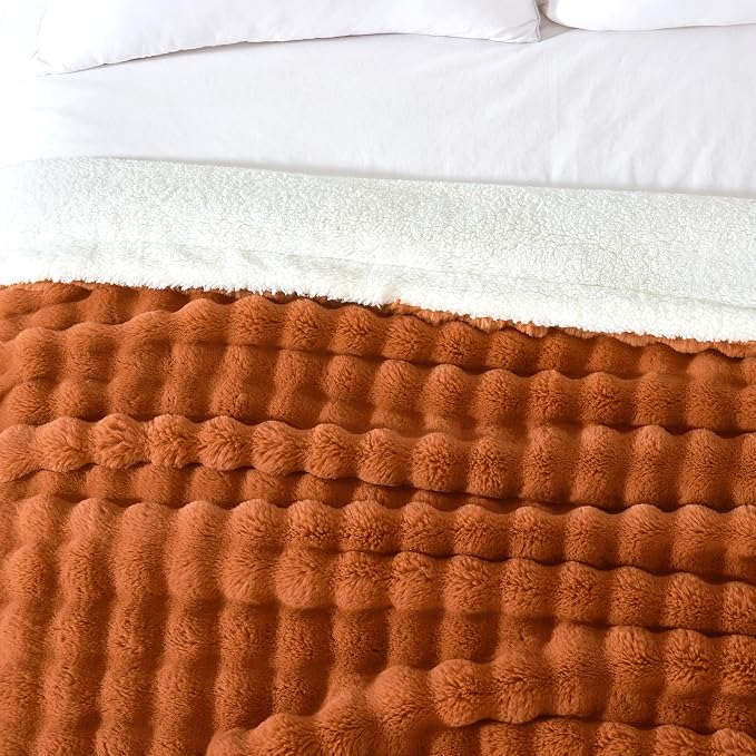 50x60 Inches Ultra-Soft Fuzzy Faux Fur Plush Throw Blanket - Image 5