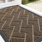 OLANLY Front Door Mat Outside 29.5x17, All-Season Absorbent Rubber Doormat | by OLANLY