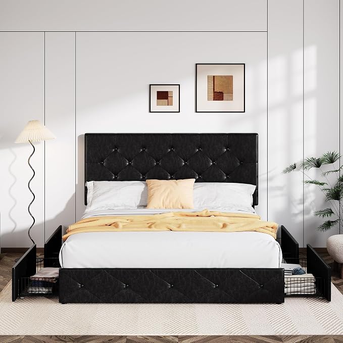 Allewie Upholstered Full Size Platform Bed Frame - Image 3