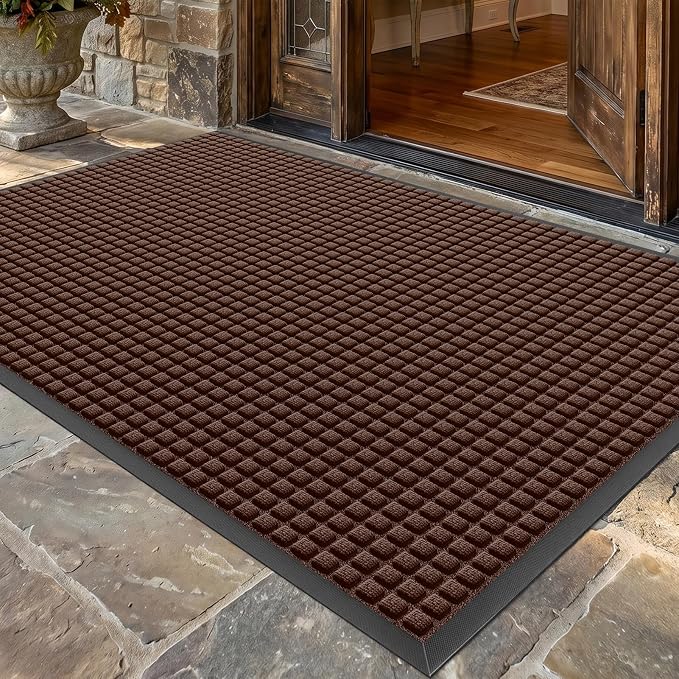 Front Door Mat Outside Entrance, Heavy Duty Waterproof Doormat | 61.5"x36" by WELDUN%E2%80%94IdealChoiceforHome