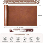 KING MOUNTAIN Leather Repair Patch, 16 x 60 Inches self Adhesive Leather Repair - Image 4