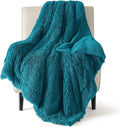Bedsure GentleSoft Fluffy Turquoise Teal Throw Blanket, Teal Decor Cozy Gifts by Unknown