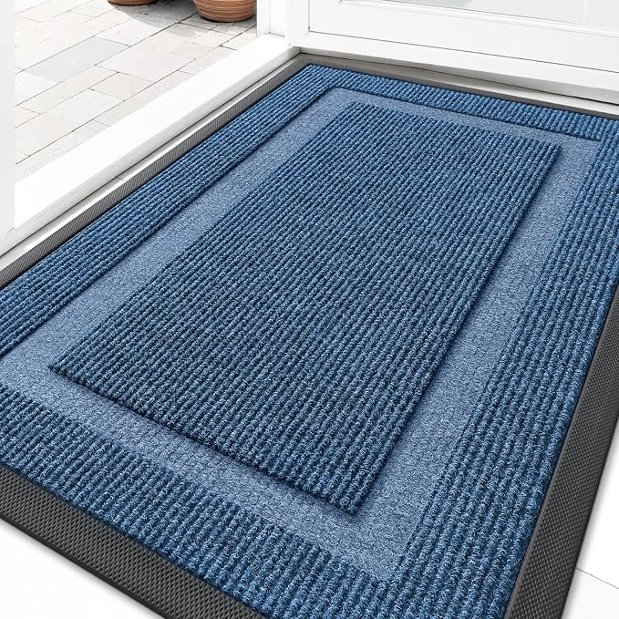OLANLY Front Door Mat Outside 29.5x17, All-Season Heavy-Duty Rubber Doormat | by OLANLY