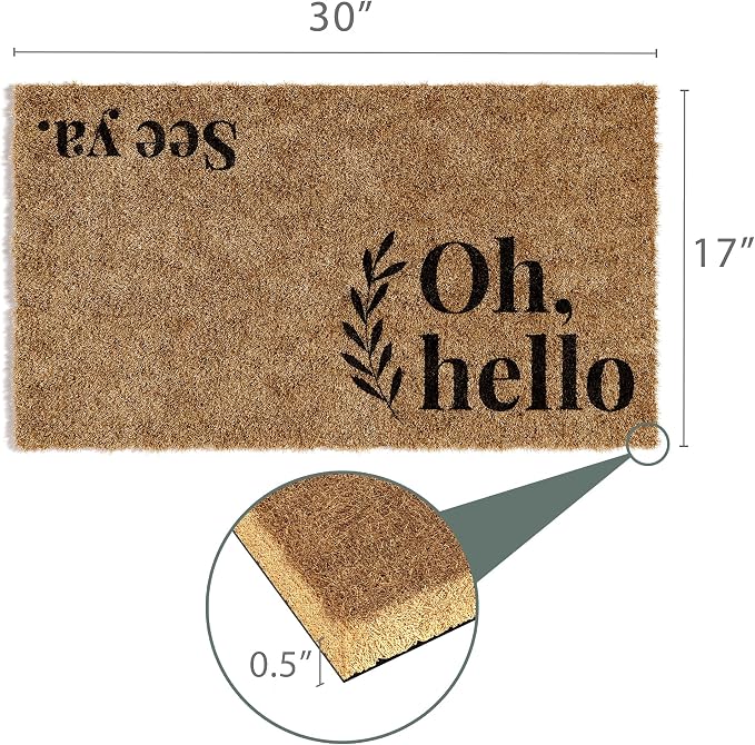 Barnyard Designs Front Door Welcome Mat | Printed Polyester Outdoor Rug - Image 3