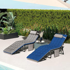 Outsunny Chaise Lounge Chair Outdoor Set of 2, 5-Position Adjustable Outdoor - Image 8