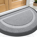 OLANLY Half Circle Front Door Mat Outside 59x34 All-Season Rubber Doormat | Ash by OLANLY