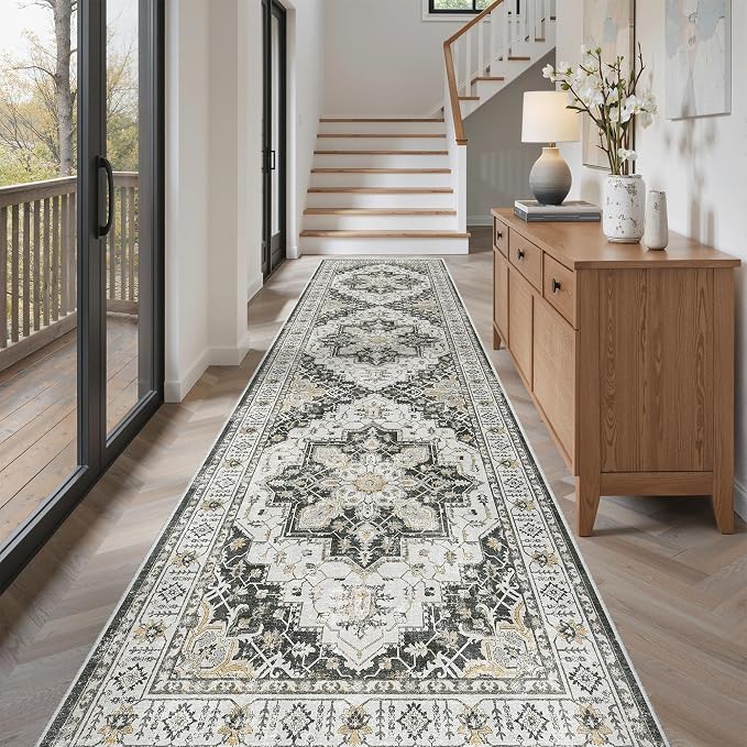 Madane Hallway Runner Rug 3x12 Washable Kitchen Runners 12ft, Soft Low-Pile - Image 2