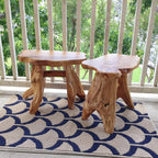 Greenage Cedar Roots Wooden Stool Naturally Shape 10" x 13.5" x 12.2" H Wood - Image 9