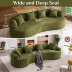 Oversized Sectional Sofa for Living Room, Modern Luxury Plush Chenille 4-Seater - Image 5