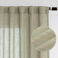 MYSKY HOME Sage Green Living Room Curtains 95 Inches Long Semi Sheer Drapes by MYSKYHOME