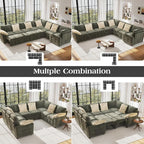 Ihanherry Large U-Shaped Sectional Sofa Bed, 8-Seater Convertible Sleeper - Image 8