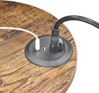 BEWISHOME Round End Table with Charging Station, Side Table Accent Nightstand - Image 7