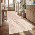 2.5x10 Kitchen Runner Rug Non Slip Vintage Washable Rugs, Carpet Runner by Restydon