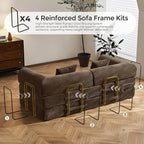 79" Convertible Sofa Bed with Fixed-Shape Frame & Removable Armrests, Modular - Image 5