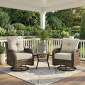 Patio Furniture Set, High Back Swivel Chairs, Weather Resistant Olefin Fabric by SAILARYPatioFurniture