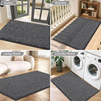 BEQHAUSE Dirt Trapper Door Mat 32"x48", Non-Slip Washable Doormat, Charcoal | - Image 8