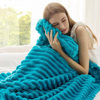 Bedsure Soft Throw Blanket for Couch Decor Gifts Teal 50"x60" | Birthday Gifts - Image 4