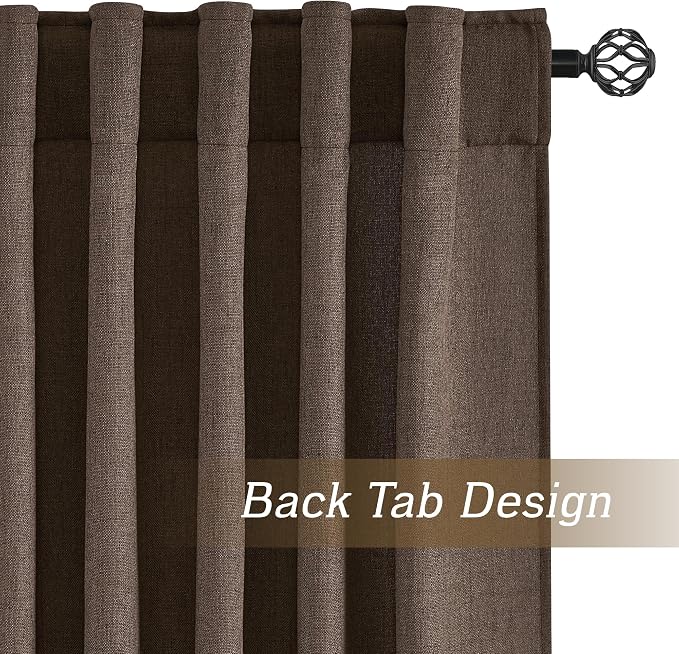 RYB HOME White Sheer Curtains 108 inches, Extra Long Ceiling Curtains | Light - Image 3