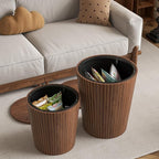 Nesting Coffee Table Set of 2, Round End Table - Image 5
