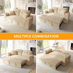 63 Inch Sleeper Sofa Bed, 3 in 1 Pull Out Couch Bed - Image 6