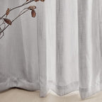 MYSKY HOME Short Curtains for Small Window, Boho Sheer Curtains 2 Panels Set - Image 6