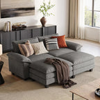 LINSY HOME 90" Modular Cloud Love Seat Sofa, Corduroy Soft Sectional Couch by LINSYHOME
