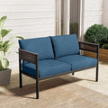 Gand Patio Outdoor Loveseat, Wicker Conversation Set by GrandPatio
