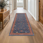 Navy Blue Runner Rug 2x7 for Kitchen, Laundry Room, Washable Non Slip Non Skid - Image 3