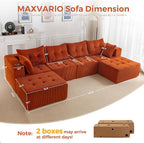 MAXYOYO 129.5" Modular Sectional Sofa Couch, U Shaped Modern Cloud Couch - Image 2