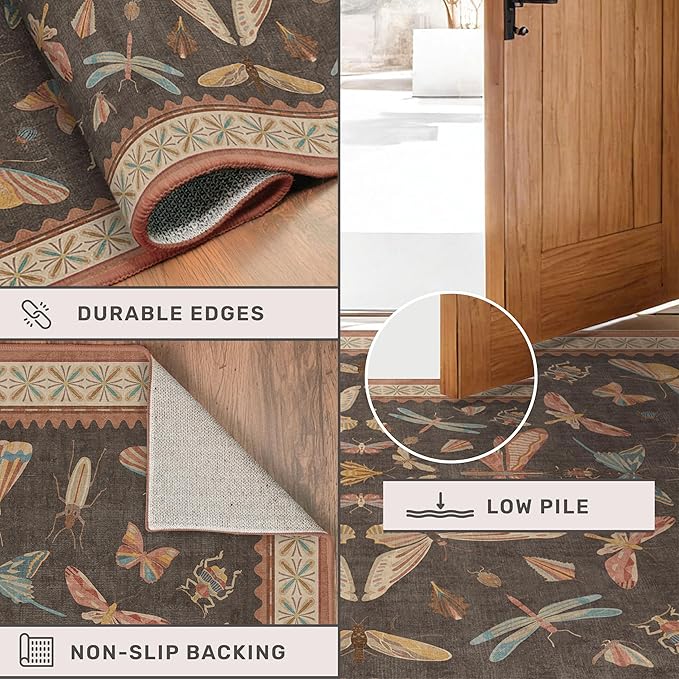 Long Runner Rug 2'6"x10', Washable Non Slip Carpet - Image 4
