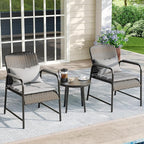 Jing's Villa 3-Piece Outdoor Bistro Set - Image 2
