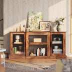 WLIVE Farmhouse TV Stand for 65 inch TV, Open Shelves TV Console for Living - Image 7