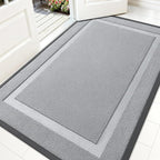 OLANLY Front Door Mat Outside 59x34, All-Season Heavy-Duty Rubber Doormat | Ash by OLANLY