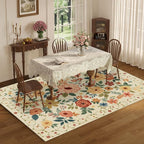 DUKINO 6x9 Area Rugs, Floral Washable Rug - Image 4