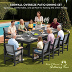 SERWALL Outdoor Dining Chairs Set of 2, All-Weather HDPE Textilene Sling Dining - Image 6