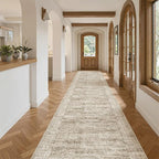 Soalmost Hallway Runner Rug 2'6" x 14' Washable Long Kitchen Rugs Brown | - Image 4