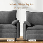 Vesgantti 74" Loveseat Sofa for Living Room, Comfy Cloud Couch Deep Seat - Image 3