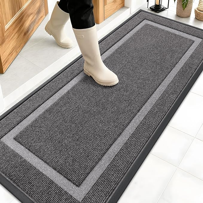 OLANLY Front Door Mat Outside 59x20, All-Season Heavy-Duty Rubber Doormat | by OLANLY