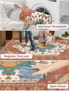 SERISSA 2'6"x8' Washable Non Slip Boho Runner Rug - Image 2