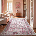 Area Rugs for Living Room, 4x6 Washable Rugs for Bedroom, Non-Slip Floral by Rtizon