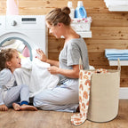 XUANGUO Cotton Rope Laundry Basket Hamper - Image 4