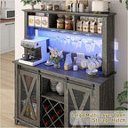 47"Wide 56"H Farmhouse Coffee Bar Cabinet - Image 5