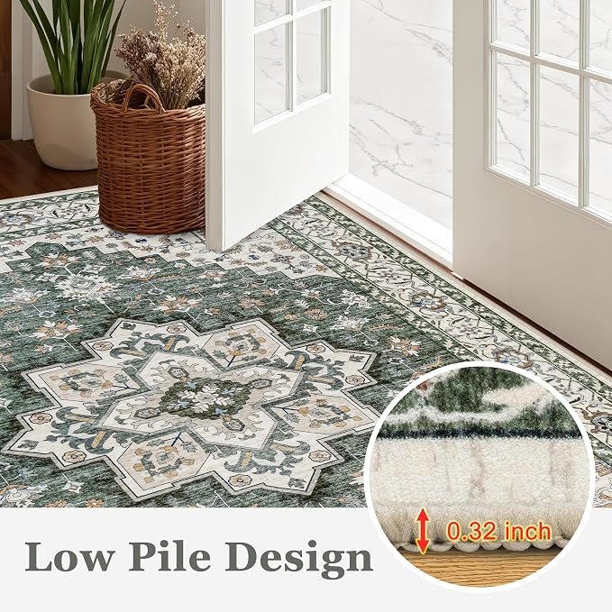 4x6 Area Rugs Living Room: Washable Rug - Image 9